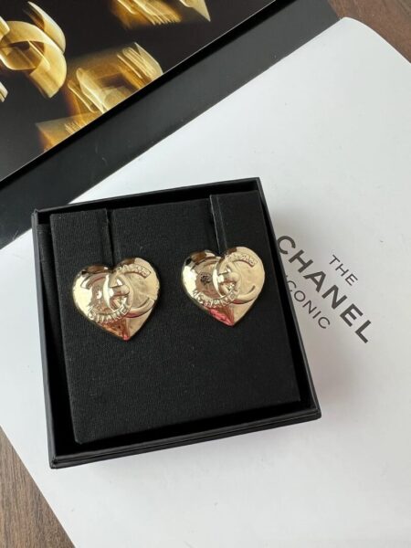 Chanel B983 Classic Love Smooth Large Earrings - b983, Chanel, Chanel B983 Earrings, Chanel Classic Earrings, Chanel Earrings, Chanel Love Smooth Earrings, classic, earrings, large, love, smooth