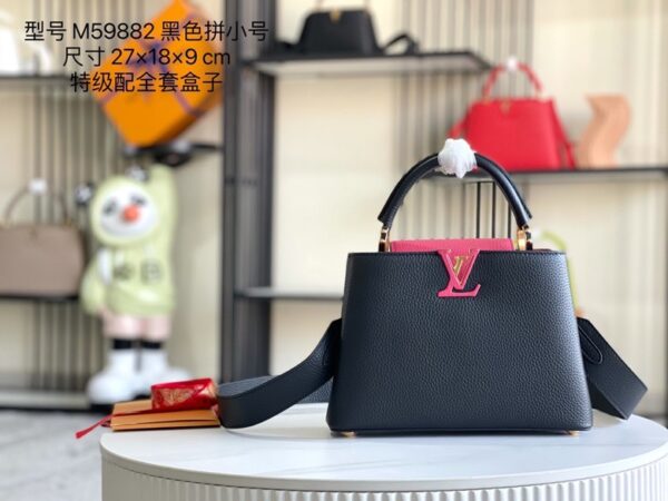 Louis Vuitton black light plum red gold clasp Capuchines handbag - bags, black, canvas, capuchines, clasp, design, gold, handbag, light, louis, Louis Vuitton bag, Louis Vuitton bags, Louis Vuitton handbags, lv bags, LV handbags, m46785, m46786, monogram, plum, red, vuitton, with, women's, zipper