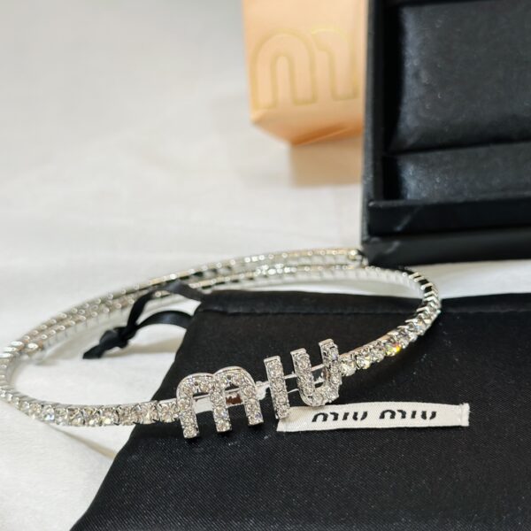 Miumiu C175 Super Beautiful Choker Letter Full Diamond Necklace Neckchain - beautiful, c175, choker, diamond, full, letter, miumiu, miumiu c175 choker necklace, Miumiu C175 necklace, miumiu choker necklace, miumiu neckchain, miumiu necklace, neckchain, Necklace, super