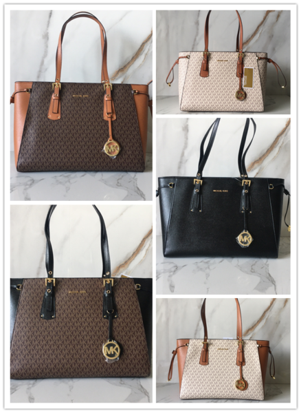 Michael Kors Palm pattern cowhide aging PVC handbags - aging, bags, cowhide, handbags, kors, michael, palm, pattern, pvc, women's