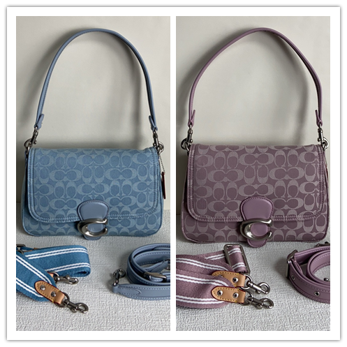 Coach CJ854 Soft Tabby denim series pink wine god handbag - bag, bags, cj854, coach, Denim, god, handbag, pink, series, soft, tabby, wine, women's