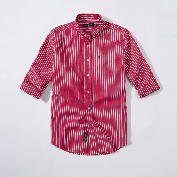 Ralph lauren polo Cotton long sleeved Soft washing fabric 203p Striped plaid shirt - 203p, boy, cotton, fabric, lauren, long, plaid, polo, ralph, shirt, shirts, sleeved, soft, striped, washing