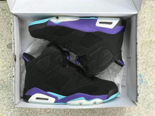 Air Jordan 6 "Aqua" Black Purple Product Number: CT8529-004 - air, aqua, black, ct8529-004, jordan, number:, product, purple, sneakers