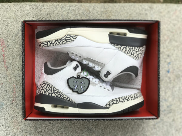 Air Jordan 3 GS "Hide N 'Sneak" Elephant Grey DX6665-100 Men's Sneaker Shoes - ‘sneak”, “hide, air, dx6665-100, elephant, grey, jordan, men’s, Shoes, sneaker, sneakers