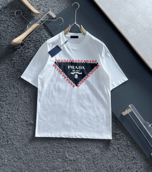 PRADA 2023 Short Sleeve Cotton DMM30950 T-shirt - cotton, prada, shirt, sleeve