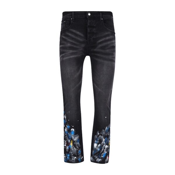 Emporio Armani Boys' Paint splatter hole patch DMG55401350-1 denim Jeans - armani, boy, boys’, Denim, emporio, handmade, Jeans, pants