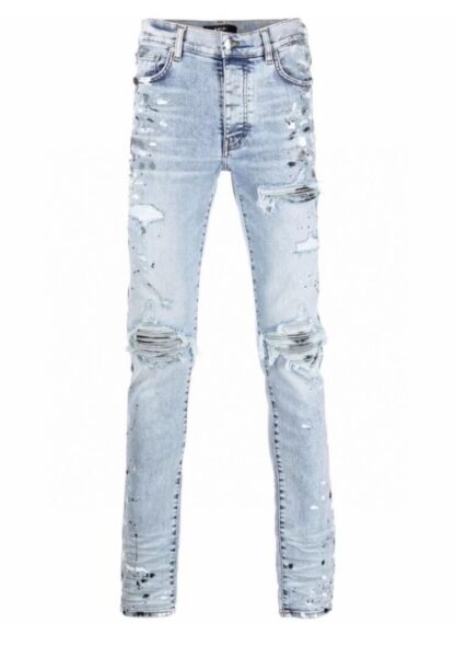 Emporio Armani Boys' Paint splatter hole patch DMG55401350-7 denim Jeans - armani, boy, boys’, Denim, emporio, handmade, Jeans, pants
