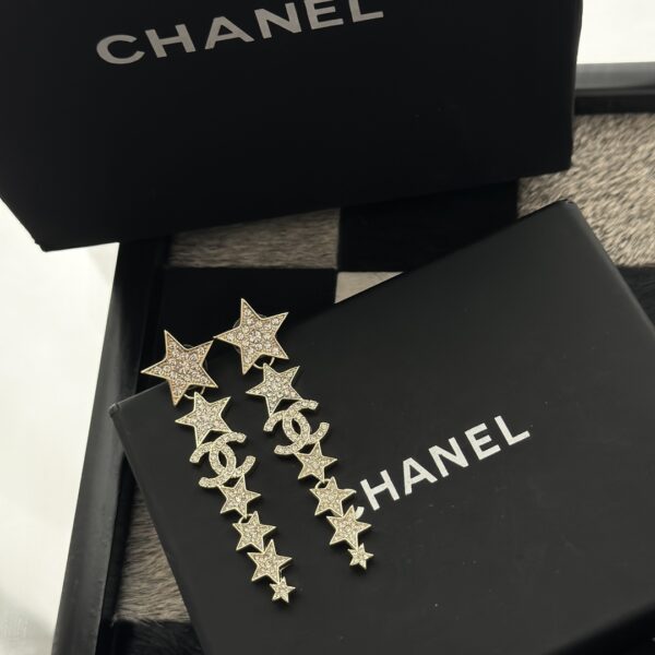 Chanel C211 Early Spring New Product Hot Open pentagram Fringe Earrings - c211, Chanel, early, earrings, fringe, hot, new, open, pentagram, product, spring
