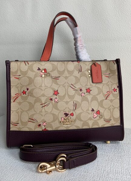 Coach New Love Print Tote CJ646 C K573 in two sizes handbags - bags, cj646, coach, handbags, k573, love, new, print, sizes, tote, two, women's