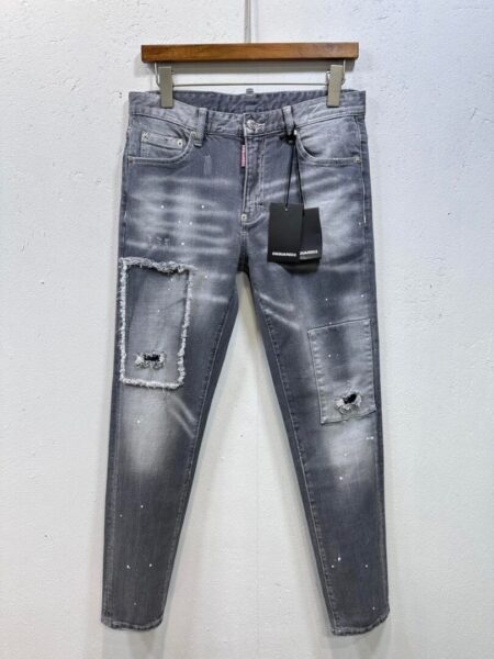 DSQured2 Boys Spray Paint Beggar Straight Patch Wash HF001100 denim Jeans - boys’, Denim, dsqured2, Jeans, spray