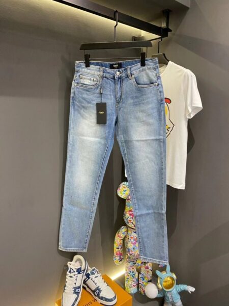 Fendi Boys' Straight Leg 3D SD001450 Denim long pants Jeans - boy, boys’, Denim, fendi, Jeans, leg, long, pants, sd001450, straight