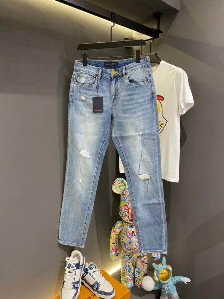 Louis Vuitton Boys' Straight Leg DMJJ801450 3D Denim long pants Jeans - boy, boys’, Denim, dmjj801450, Jeans, leg, long, louis, pants, straight, vuitton