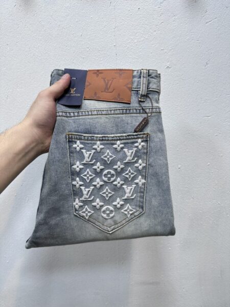 Louis Vuitton Boys' Straight Leg HF001350 3D Denim long pants Jeans - boy, boys’, Denim, hf001350, Jeans, leg, long, louis, pants, straight, vuitton