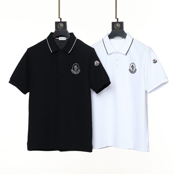 Moncler Polo collar short sleeved lightweight breathable M88770750-1 POLO shirts - collar, lightweight, moncler, polo, short