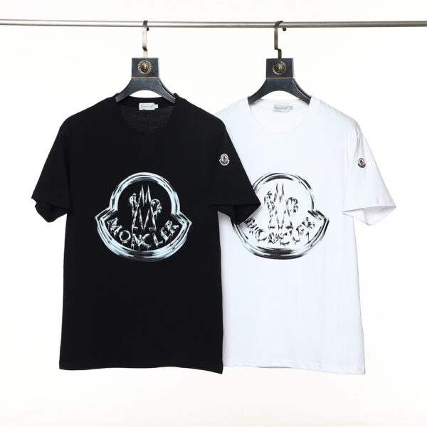 Moncler Round neck cotton M88770650-1 short sleeved top T-shirts - cotton, m88770650, moncler, neck, round