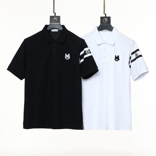 Moncler Polo collar short sleeved lightweight breathable M88770750-2 POLO shirts - collar, lightweight, moncler, polo, short