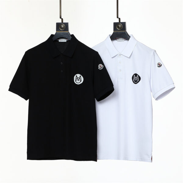 Moncler Polo collar short sleeved lightweight breathable M88770750 POLO shirts - collar, lightweight, moncler, polo, short