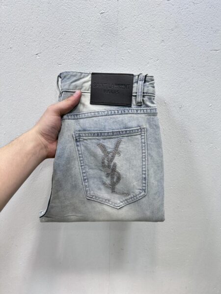 Yves Saint Laurent Boys' Washable Cotton Stretch Straight Tube Jeans - boy, boys’, cotton, Jeans, laurent, pants, saint, straight, stretch, tube, washable, yves