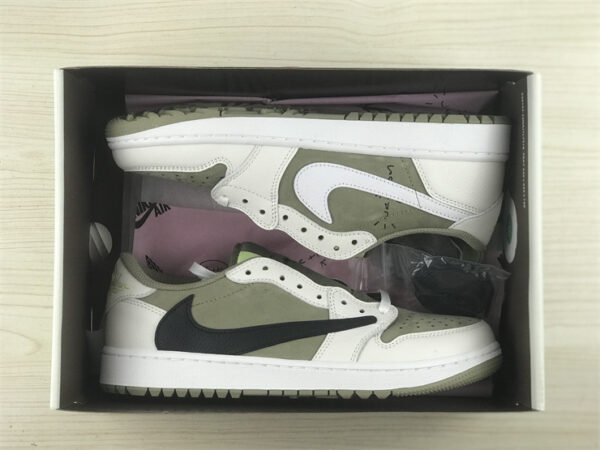 Travis Scott x Air Jordan 1 Low Golf "Olive" Art. No. FZ3124-200 footwear - “olive”, air, art., footwear, fz3124-200, golf, jordan, low, no., scott, sneakers, travis