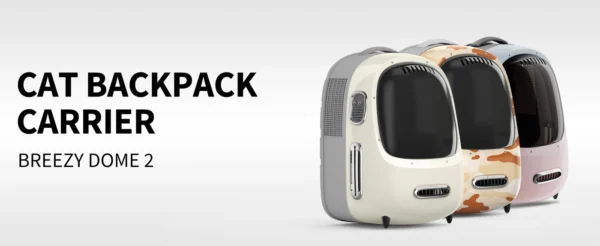 Breezy 2 Cat Carrier - Gradient Pink Blue/Desert/Cream White - accessories, blue/desert/cream, breezy, carrier, cat, cow leather belt, desert, gradient, pet, pink, supplies, white