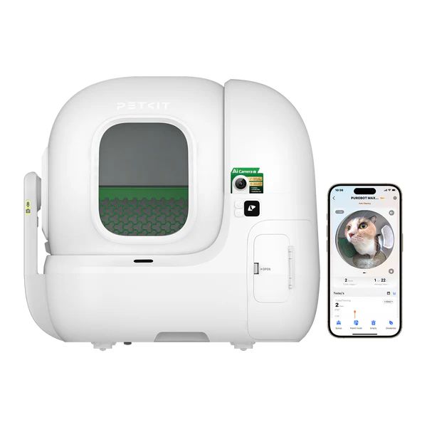 Purobot Max Pro Automatic Cat Litter Box - automatic, box, cat, cow leather belt, litter, max, nest, pet, pot, pro, purobot, sand, supplies