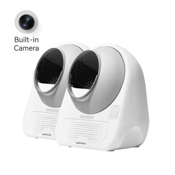 CATLINK AI 5GHz Camera Self Cleaning Litter Box - Scooper Pro Ultra Double Set - 5ghz, box, camera, catlink, cleaning, cow leather belt, double, litter, nest, pet, pot, pro, sand, scooper, self, set, supplies, ultra