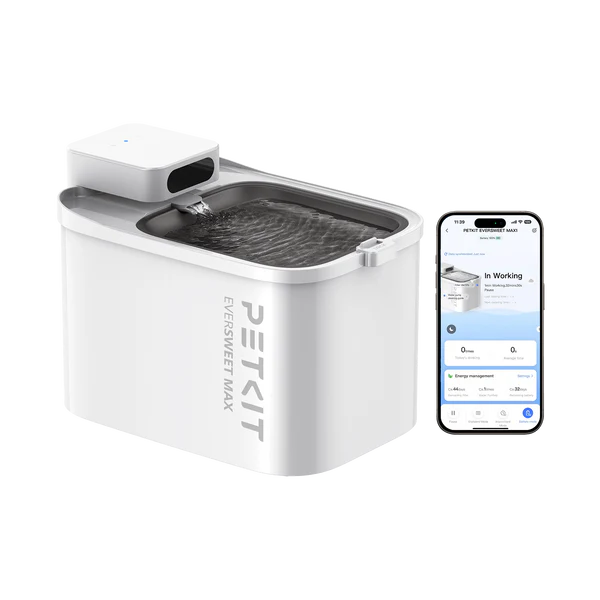 EverSweet Max (Cordless) Pet Water Fountain - (cordless), accessories, app, battery, cow leather belt, eversweet, fountain, max, pet, supplies, via, water