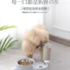 Pet dog food utensils cat universal automatic feeder meow-shaped water bowl dual bowls wet dry food - dog, food, pet, utensils