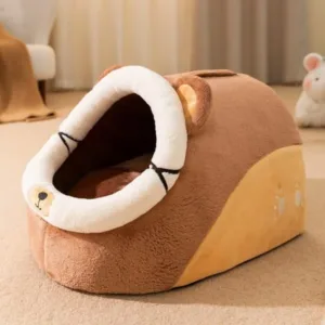 Dog house Semi-Enclosed All-Season Teddy Medium Small Cat Bed Nests Washable Pet Supplies