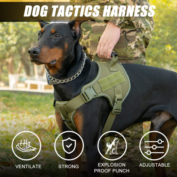 New Dog Outdoor Chest Strap with Cobra Buckle Anti-Blast Tactical Collar Leash - chest, cobra, dog, outdoor, strap