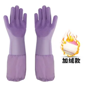 Household silicone pet bathing gloves brush cats dogs anti-scratch anti-bite thickened suitable kitchen chores cleaning dishwashing wholesale available