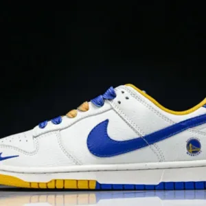 Nike CS1688-108 SB DUNK LOW LOW-TOP CASUAL SNEAKERS WHITE/NAVY BLUE/YELLOW