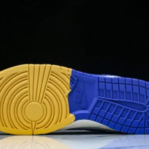 Nike CS1688-108 SB DUNK LOW LOW-TOP CASUAL SNEAKERS WHITE/NAVY BLUE/YELLOW