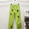 Chrome Hearts C001 Drak Miami Green Jeans - chrome, Chrome Hearts, Chrome Hearts denim, Chrome Hearts denim jeans, Chrome Hearts denim pants, Chrome Hearts jeans, Chrome Hearts jeans pants, Chrome Hearts pants, Denim, denim jeans pants, hearts, Jeans, jeans pants, pants