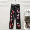 Chrome Hearts C005 Three-color patchwork ghostface element rapper Nomie's same cross-stitch jeans - chrome, Chrome Hearts, Chrome Hearts denim, Chrome Hearts denim jeans, Chrome Hearts denim pants, Chrome Hearts jeans, Chrome Hearts jeans pants, Chrome Hearts pants, Denim, denim jeans pants, hearts, Jeans, jeans pants, pants