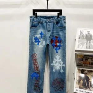 Chrome Hearts K1020 High-end limited same style jeans - chrome, Chrome Hearts, Chrome Hearts denim, Chrome Hearts denim jeans, Chrome Hearts denim pants, Chrome Hearts jeans, Chrome Hearts jeans pants, Chrome Hearts pants, Denim, denim jeans pants, hearts, Jeans, jeans pants, pants