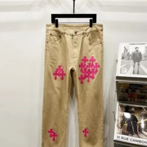 Chrome Hearts K1330 New 2025 Croco Heart Jeans - chrome, Chrome Hearts, Chrome Hearts denim, Chrome Hearts denim jeans, Chrome Hearts denim pants, Chrome Hearts jeans, Chrome Hearts jeans pants, Chrome Hearts pants, Denim, denim jeans pants, hearts, Jeans, jeans pants, pants