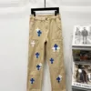 Chrome Hearts K510 Crocs 25FW CH Workwear Logging Black Orange Patchwork Limited Edition Bull King Jeans - chrome, Chrome Hearts, Chrome Hearts denim, Chrome Hearts denim jeans, Chrome Hearts denim pants, Chrome Hearts jeans, Chrome Hearts jeans pants, Chrome Hearts pants, Denim, denim jeans pants, hearts, Jeans, jeans pants, pants