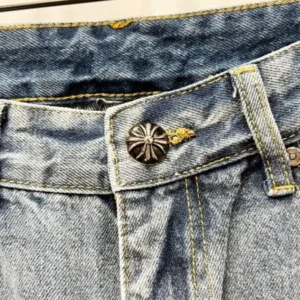 Chrome Hearts K530 Urban Limited Series Sanskrit Cross Patchwork Leather Jeans