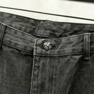 Chrome Hearts K620 25FW CH Tooling Logging Black Orange Patchwork Limited Edition Bull King Jeans