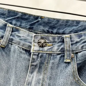 Chrome Hearts K630 Urban Limited Series Sanskrit Cross Patchwork Leather Jeans