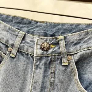 Chrome Hearts K740 Urban Limited Series Sanskrit Cross Patchwork Leather Jeans