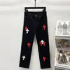 Chrome Hearts K750 Urban Limited Series Sanskrit Cross Patchwork Leather Jeans - chrome, Chrome Hearts, Chrome Hearts denim, Chrome Hearts denim jeans, Chrome Hearts denim pants, Chrome Hearts jeans, Chrome Hearts jeans pants, Chrome Hearts pants, Denim, denim jeans pants, hearts, Jeans, jeans pants, pants