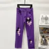 Chrome Hearts K790 High-end Crocodile Heart Yellow Leather Cross-Croshed Jeans Trendy Uncle’s Same Model - chrome, Chrome Hearts, Chrome Hearts denim, Chrome Hearts denim jeans, Chrome Hearts denim pants, Chrome Hearts jeans, Chrome Hearts jeans pants, Chrome Hearts pants, Denim, hearts, high, Jeans