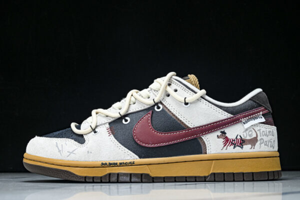 Nike HQ3459-212 SB DUNK LOW LOW-TOP CASUAL SNEAKERS WHITE/BLACK/RED/BROWN - DUNK LOW LX HQ3459 212, HQ3459 212, Nike DUNK LOW LX HQ3459 212, Nike HQ3459-212, Nike HQ3459-212 shoes, Nike HQ3459-212 sneakers