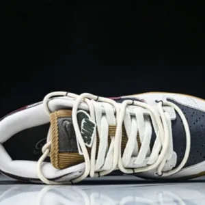 Nike HQ3459-212 SB DUNK LOW LOW-TOP CASUAL SNEAKERS WHITE/BLACK/RED/BROWN