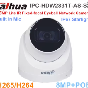 Dahua DH-IPC-HDW2831T-AS-S2 International Version 8MP IR 30M Built-in MicLite IR Fixed-focal Eyeball Network Camera