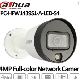 Dahua DH-IPC-HFW1439S1-A-LED-S4(s6) 4MP Entry Full-color Fixed-focal Bullet Network Camera Bulit-in MIC Motion Detection