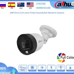 Dahua DH-IPC-HFW1439S1-A-LED-S4(s6) 4MP Entry Full-color Fixed-focal Bullet Network Camera Bulit-in MIC Motion Detection