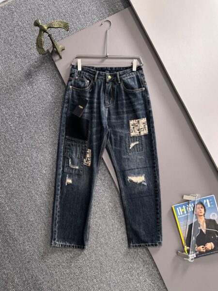 Fendi 2025 Year-Round Jeans Straight Leg Pants - Denim, denim jeans pants, fendi, hearts, Jeans, jeans pants, pants, year